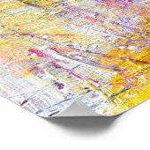 Wit Geel Roze Geweven Abstract Schilderen Poster (Hoek)