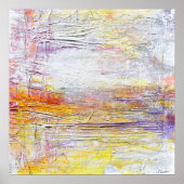 Wit Geel Roze Geweven Abstract Schilderen Poster (Voorkant)