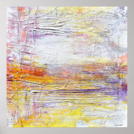 Wit Geel Roze Geweven Abstract Schilderen Poster