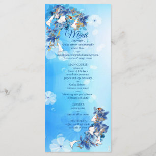 Wit geïllustreerd Waterverf Moonflower Menu