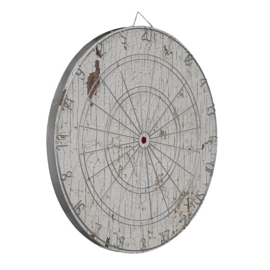  wit gekleurd hout dartbord (Voorkant Links)