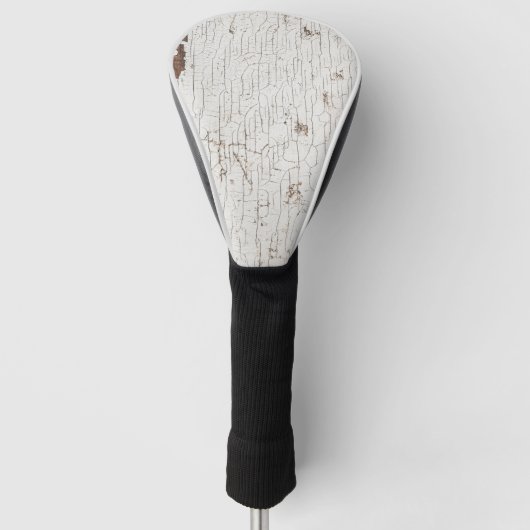  wit gekleurd hout golfheadcover (Voorkant)