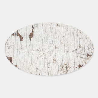  wit gekleurd hout ovale sticker