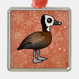 Wit-gelaatste kronkel-Duck Metalen Ornament