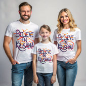 Wit 'Geloof in Krishna' Inspirerend T-shirt