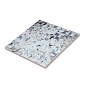 Wit gelummerd patroon grijs tegeltje (Zijkant)