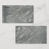 Wit gemalen plastic visitekaartje (Voorkant / Achterkant)