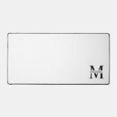 Wit Gepersonaliseerd Monogram en Naam Bureaumat (Voorkant)