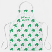 Wit gepersonaliseerd | SHAMROCK Schort (Voorkant)