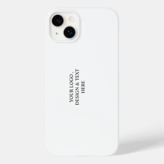 Wit Gepersonaliseerd – Uw Logo & Tekst Hier Case-Mate iPhone Case (Achterkant)