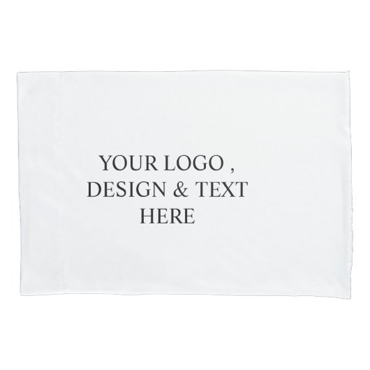 Wit Gepersonaliseerd – Uw Logo & Tekst Hier Kussensloop (Voorkant)