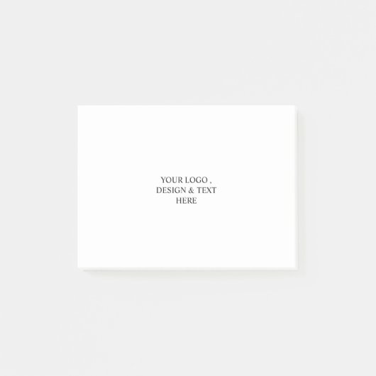 Wit Gepersonaliseerd – Uw Logo & Tekst Hier Post-it® Notes (Voorkant)
