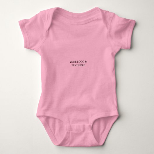 Wit Gepersonaliseerd – Uw Logo & Tekst Hier Romper (Voorkant)