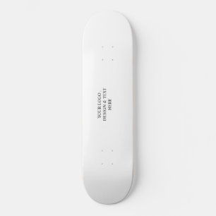 Wit Gepersonaliseerd – Uw Logo & Tekst Hier Skateboard
