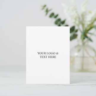 Wit Gepersonaliseerd – Uw Logo & Tekst Hier Uitnodiging Briefkaart