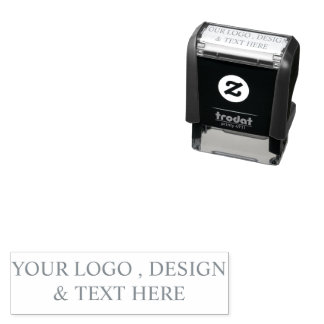 Wit Gepersonaliseerd – Uw Logo & Tekst Hier  Zelfinktende Stempel