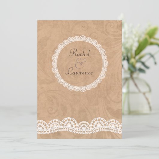  Wit Gepersonaliseerde Uitnodiging van de Weddensc (Staand voorkant)