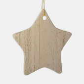 Wit getextureerd houten korrel keramisch ornament (Rechts)