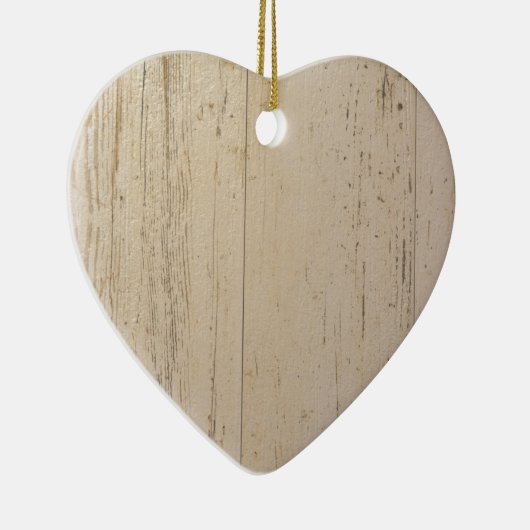 Wit getextureerd houten korrel keramisch ornament (Rechts)