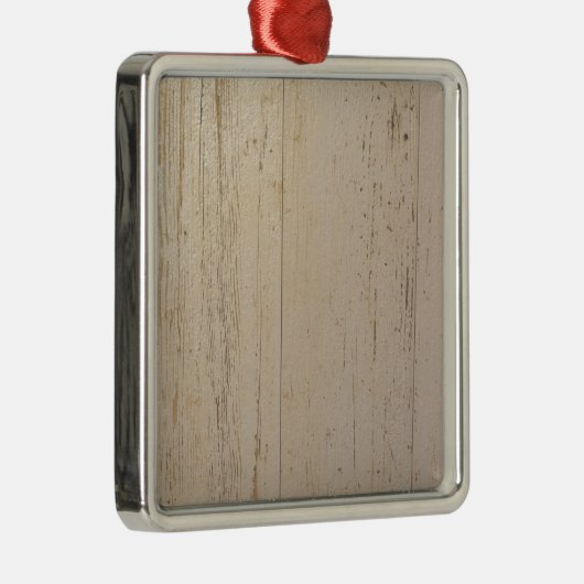 Wit getextureerd houten korrel metalen ornament (Rechts)