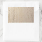 Wit getextureerd houten korrel rechthoekige sticker (Tas)