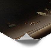 Wit Gladiolus Bloemen Art Print Poster (Hoek)