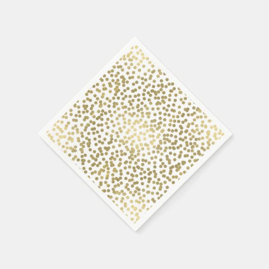 Wit & Glanzend Goud Stippen Confetti Elegant Chiqu Servet (Hoek)