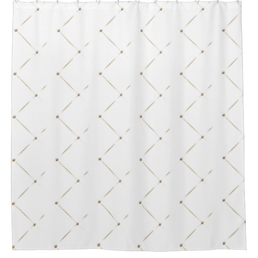 WIT GOLD PATTERN SHOWER CURTAS DOUCHEGORDIJN (Voorkant)