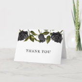 Wit Gotisch Roos Vrijgezellenfeest Bedankkaart (Voorkant)