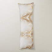 Wit Goud Bloemen Body Kussen (Achterkant (Verticaal))