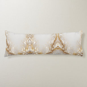 Wit Goud Bloemen Body Kussen