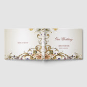 Wit Goud Bloemen Gastenboek (Volledig)