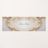 Wit Goud Bloemen Yoga Mat (Voorkant (horizontaal))