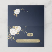 wit goud botanische marineblauw (Buitenkant ongevouwen)