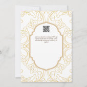 Wit Goud Bruiloft Thema Elegant Classy Kaart (Achterkant)