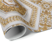 Wit & Goud Cadeaupapier (Rol Hoek)