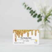 Wit Goud Chunky Glitter Dikke Druppels Gift Credit Visitekaartje (Staand voorkant)