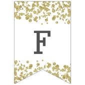 Wit & Goud Confetti bruiloft voor altijd Vlaggetjes (Tweede vlag)