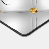 Wit Goud Diamant Tufted Aangepaste Naam Bureaumat (Hoek)