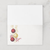 Wit, Goud en Rood Kerstfeest (Buitenkant ongevouwen)