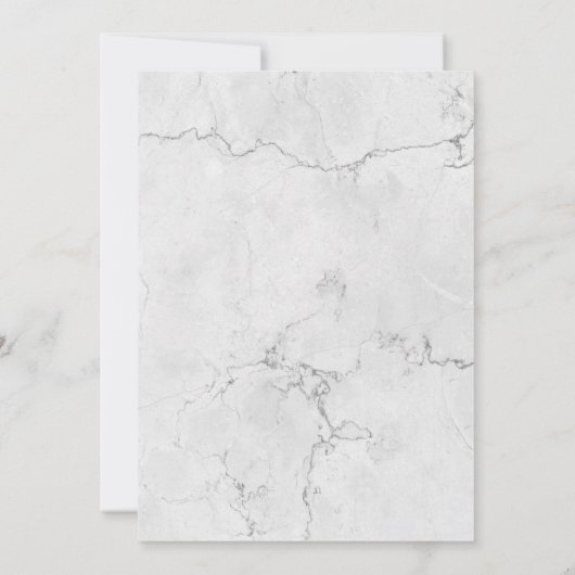 Wit & Goud gemarmerd 70ste verjaardag uitnodiginge Kaart (Achterkant)