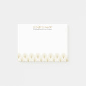 Wit & Goud Geometrisch Art-deco Patroon Post-it® Notes (Voorkant)