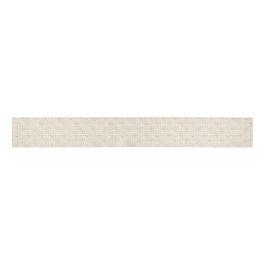 Wit Goud Geometrisch Aztec Tribal Grosgrain Lint (Voorkant)