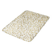 Wit Goud Glam Leopard Badmat (Gekanteld)