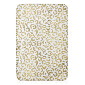 Wit Goud Glam Leopard Badmat (Voorkant Verticaal)