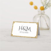 Wit & Goud Glitter Concave Bruiloft Receptie (Achterkant)