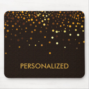 Wit Goud Glitter Confetti Nep Persoonlijk Muismat