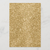 Wit & Goud Glitter Diner Bruiloft Receptie Menu (Achterkant)