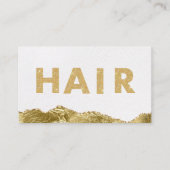 Wit Goud Haar Stylist Promotionele QR code Visitekaartje (Voorkant)