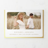 Wit Goud Katholieke Kerk Alles in Een Huwelijk Drieluik Uitnodiging (Cover)